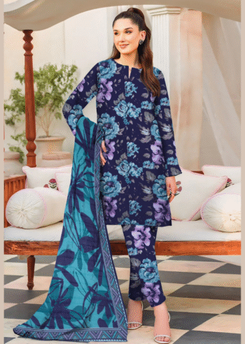 3 Piece - Printed Lawn Suit