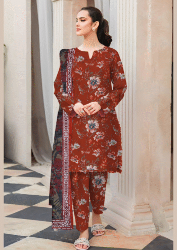 3 Piece - Printed Lawn Suit